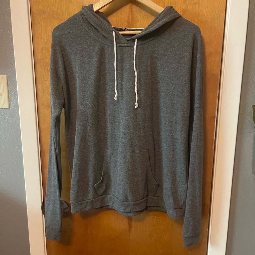 Brandy Melville Charcoal Hoodie with Drawstrings